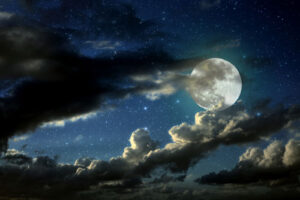 Stormy Night With Moon