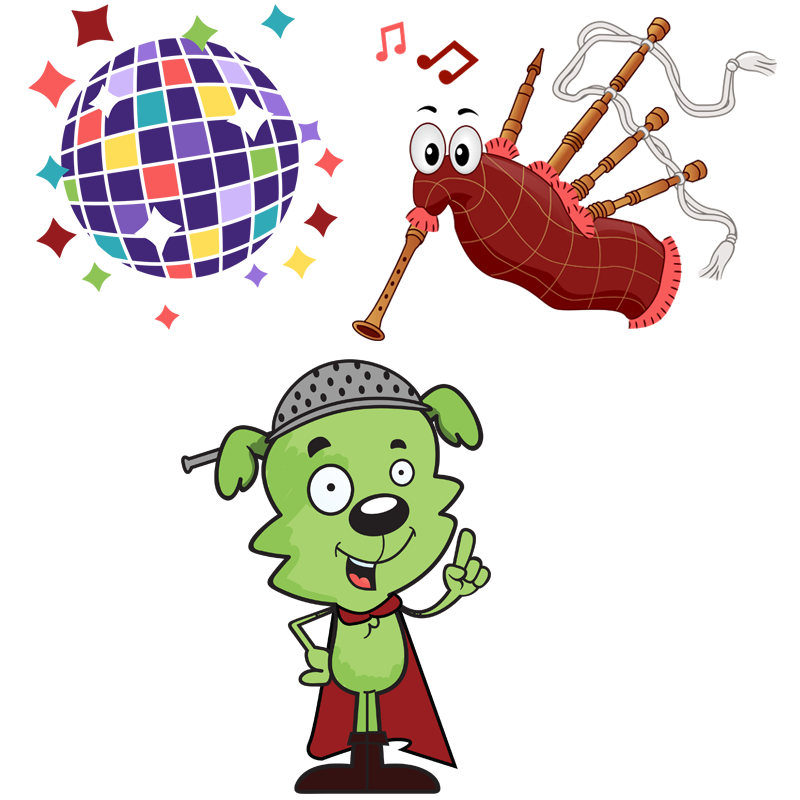 Kobold,bagpipe and disco ball in Kobold Domain Patch Notes