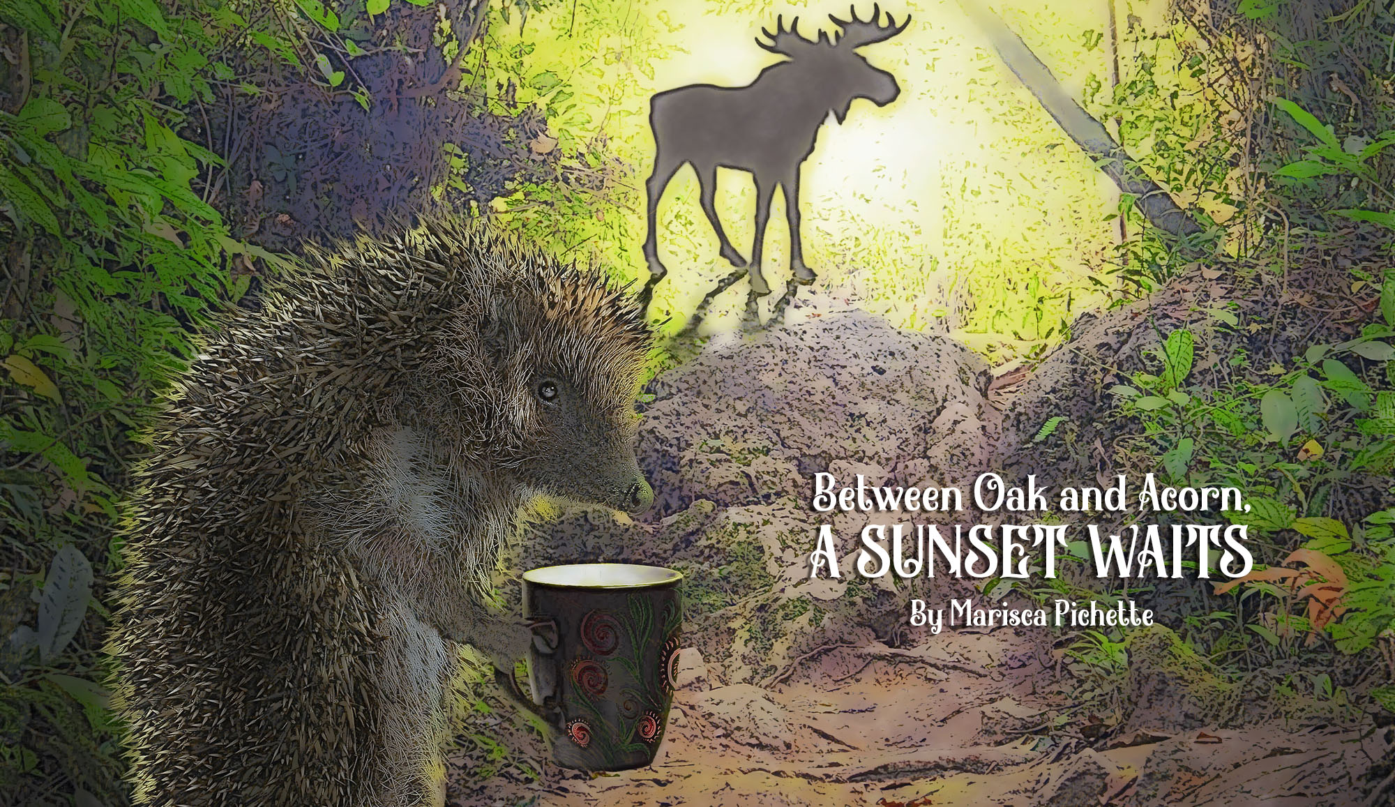 Between Oak and Acorn, a Sunset Waits, by Marisca Pichette