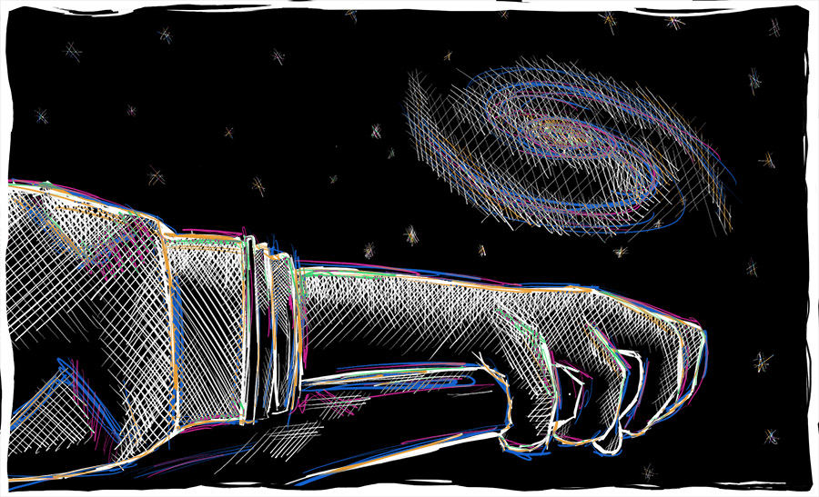 Hand grasping The Chair. By Grant Carrington