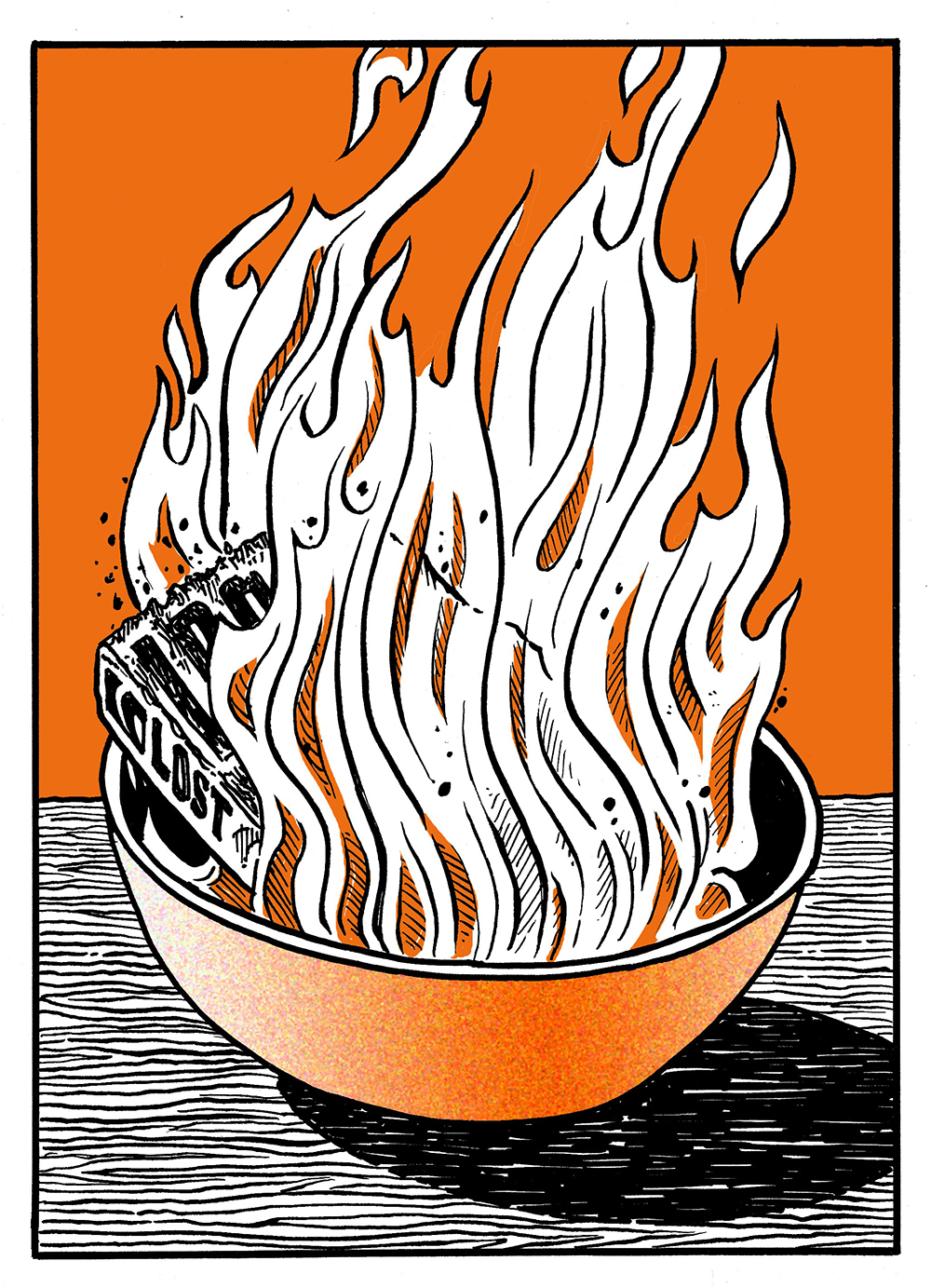Buring book in Con Man