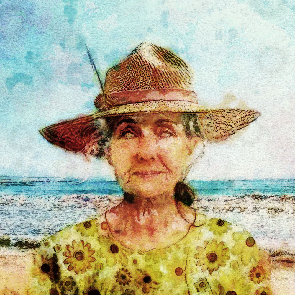 Old woman with milky eyes in The Coven
