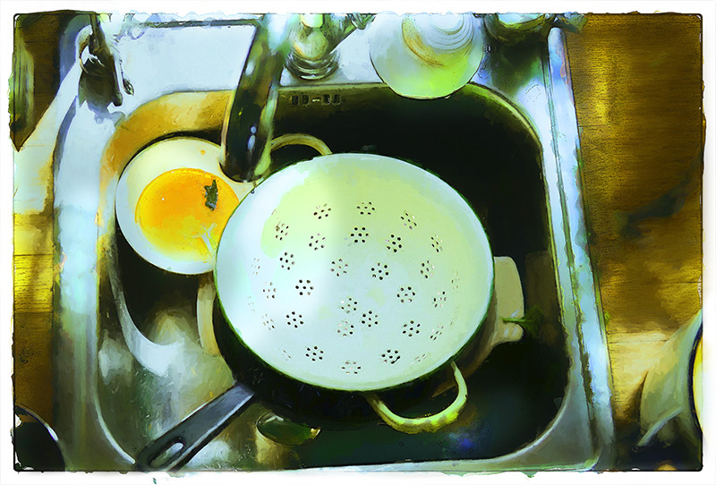 Dishes in the sink in Loitering with Mathematical Intent
