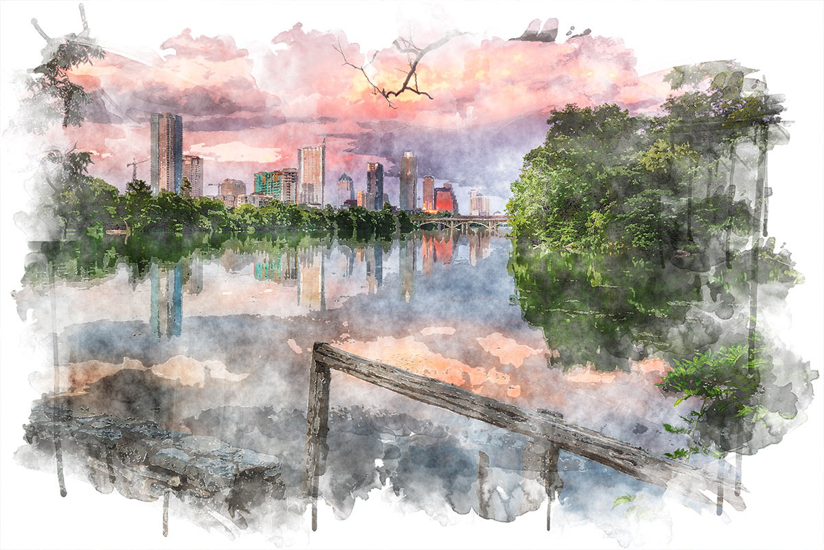Austin at sunrise in Revolutions Per Minute