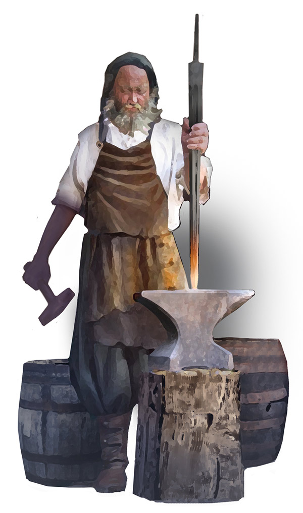 Blacksmith in Smith's Point