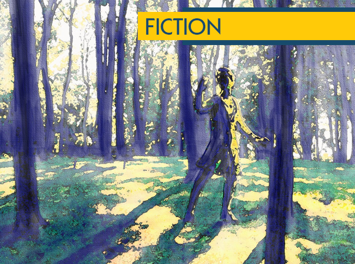 Walker In Leaves By Scot Noel
