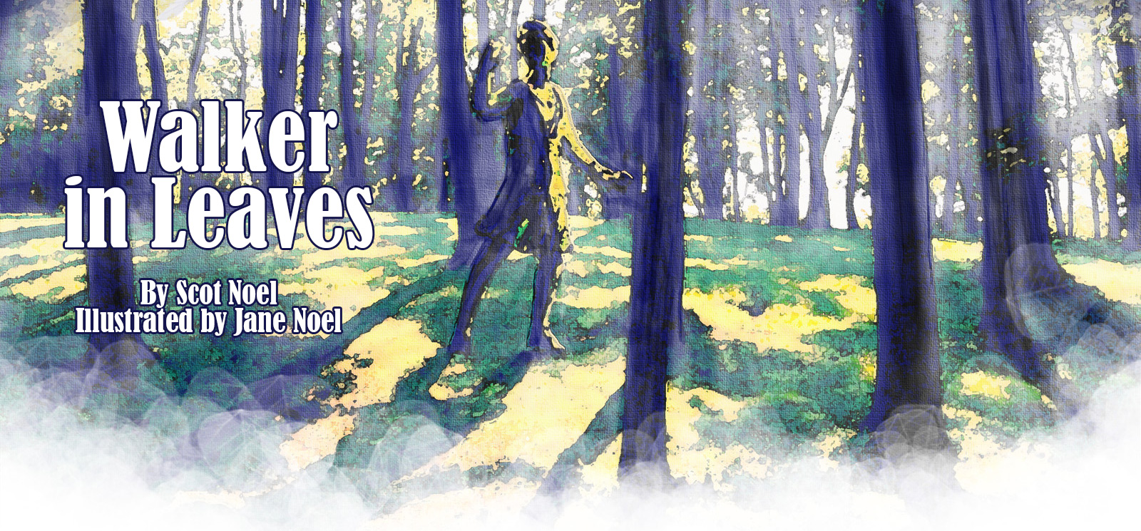 Walker In Leaves By Scot Noel