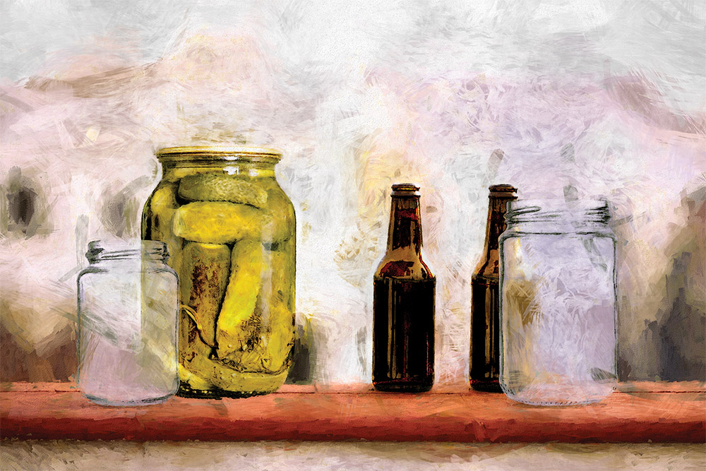 The Last Mardi Gras, pickles and jars
