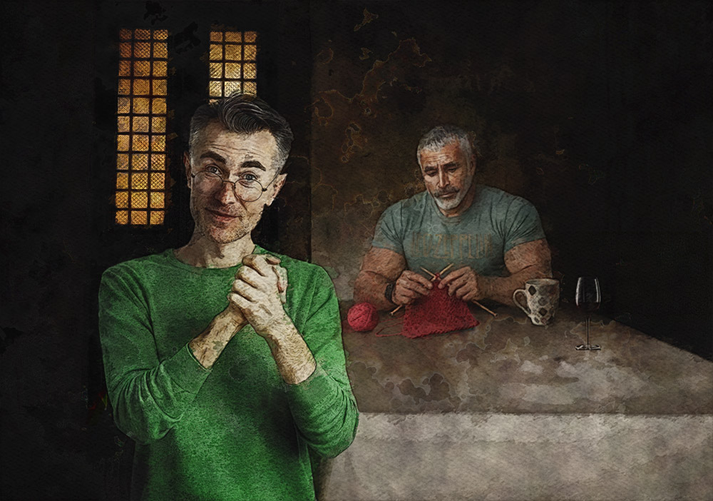 The House of Us, Vampire with werewolf knitting