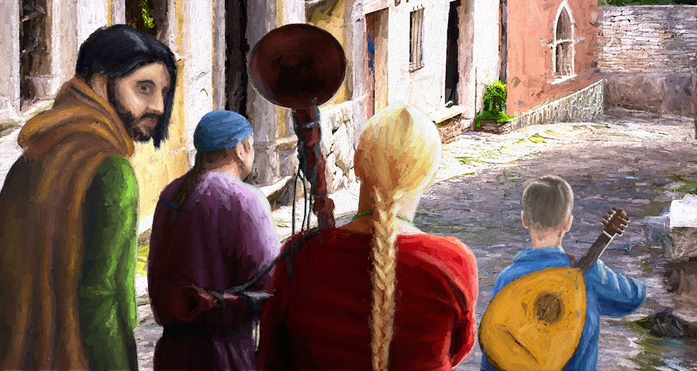 Musicians leaving town in Finding A Voice by Christopher Pasetto
